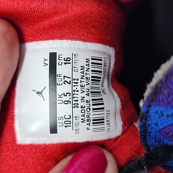 Nike Air Jordan 7 VII Retro Ugly Sweater  Multicolor size 10C (304772-142) - Picture 6 of 6